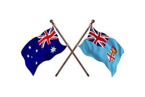 Australia versus Fiji Two Country Flags photo