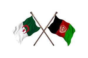 Algeria versus Afghanistan Two Country Flags photo