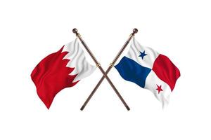 Bahrain versus Panama Two Country Flags photo