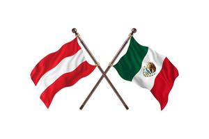 Austria versus Mexico Two Country Flags photo