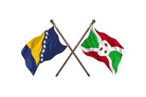 Bosnia versus Burundi Two Country Flags photo