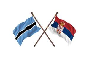 botswana contra serbia dos banderas de países foto