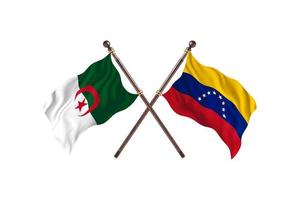 Algeria versus Venezuela Two Country Flags photo