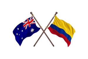 Australia versus Cambodia Two Country Flags photo