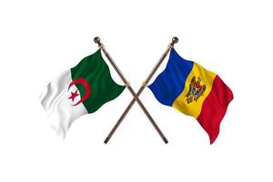 Algeria versus Moldova Two Country Flags photo