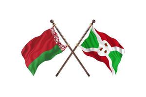 Belarus versus Burundi Two Country Flags photo