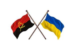 Angola versus Ukraine Two Country Flags photo