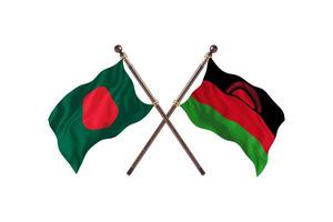 bangladesh contra malawi dos banderas de países foto