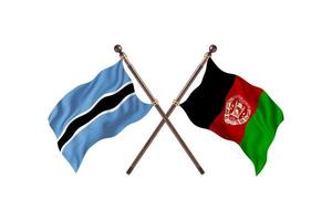 Botswana versus Afghanistan Two Country Flags photo