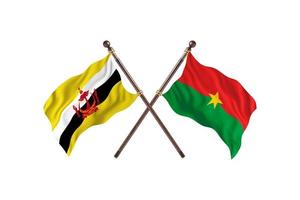 Brunei versus Burkina Faso Two Country Flags photo