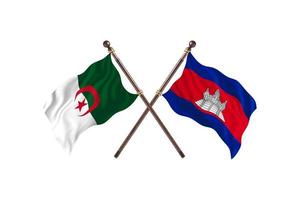 Algeria versus Cambodia Two Country Flags photo