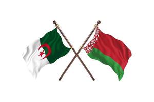 Algeria versus Belarus Two Country Flags photo