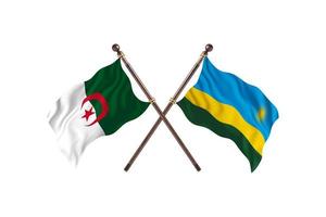 Algeria versus Rwanda Two Country Flags photo