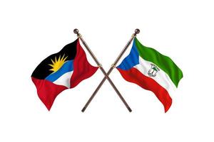 Antigua and Barbuda versus Equatorial Guinea Two Country Flags photo