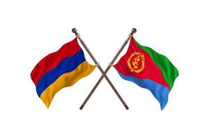 Armenia versus Eritrea Two Country Flags photo