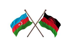 azerbaiyán contra malawi dos banderas de países foto