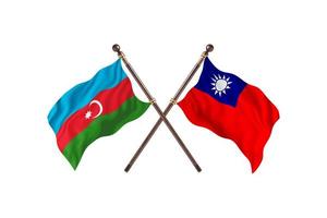 Azerbaijan versus Taiwan Two Country Flags photo
