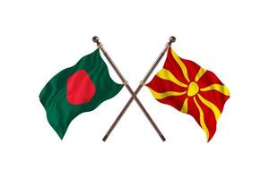 Bangladesh versus Macedonia Two Country Flags photo