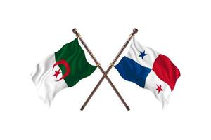argelia contra panamá dos banderas de países foto