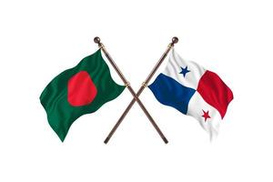 bangladesh contra panamá dos banderas de países foto