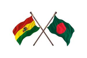 bolivia contra bangladesh dos banderas de países foto