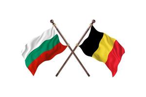 Bulgaria versus Belgium Two Country Flags photo