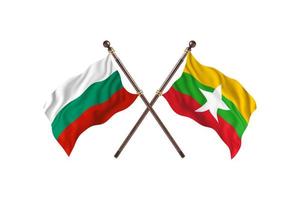 Bulgaria versus Burma Two Country Flags photo