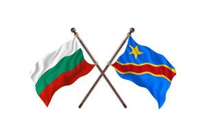 Bulgaria versus Democratic Republic Congo Two Country Flags photo
