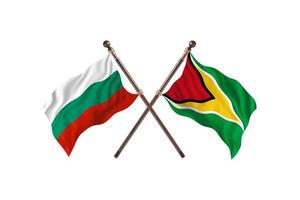 Bulgaria versus Guyana Two Country Flags photo