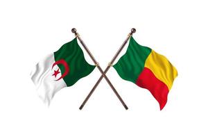 Algeria versus Benin Two Country Flags photo