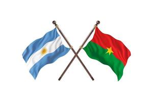 Argentina versus Burkina Faso Two Country Flags photo