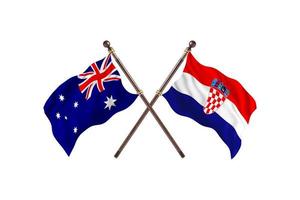 Australia versus Croatia Two Country Flags photo