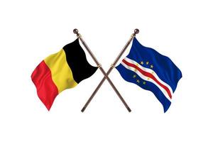 Belgium versus Cabo Verde Two Country Flags photo