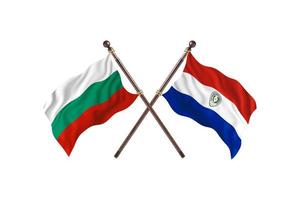 bulgaria contra paraguay dos banderas de países foto