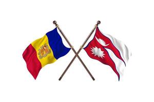 Andorra versus Nepal Two Country Flags photo