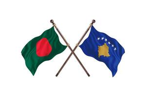 Bangladesh versus Kosovo Two Country Flags photo