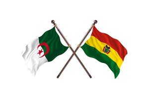 argelia contra bolivia dos banderas de países foto