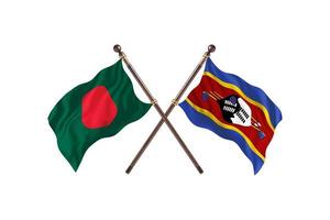 Bangladesh versus Swaziland Two Country Flags photo