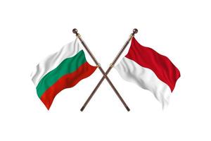Bulgaria versus Monaco Two Country Flags photo