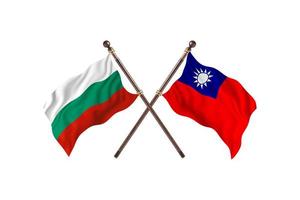 Bulgaria versus Taiwan Two Country Flags photo