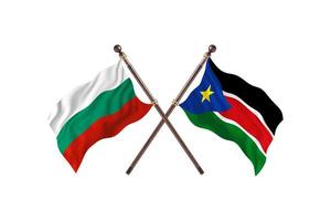 Bulgaria versus South Sudan Two Country Flags photo