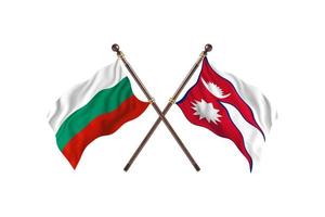 Bulgaria versus Nepal Two Country Flags photo