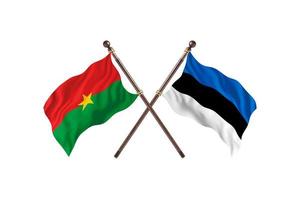 Burkina Faso versus Estonia Two Country Flags photo