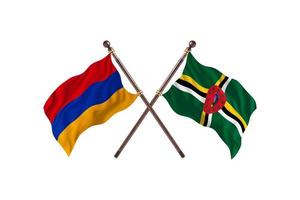 Armenia versus Dominica Two Country Flags photo