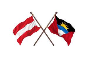 Austria versus Antigua and Barbuda Two Country Flags photo