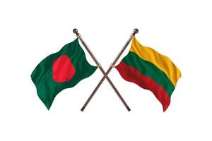 Bangladesh versus Lithuania Two Country Flags photo