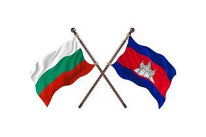 Bulgaria versus Cambodia Two Country Flags photo