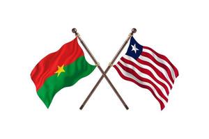 Burkina Faso versus Liberia Two Country Flags photo