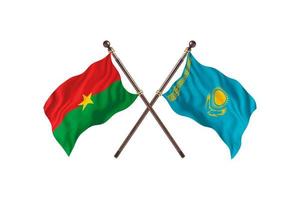 Burkina Faso versus Kazakhstan Two Country Flags photo