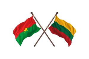 Burkina Faso versus Lithuania Two Country Flags photo